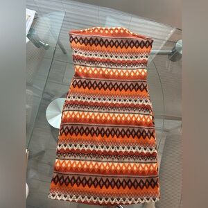 Colorful Geometric Knit Dress sleeves